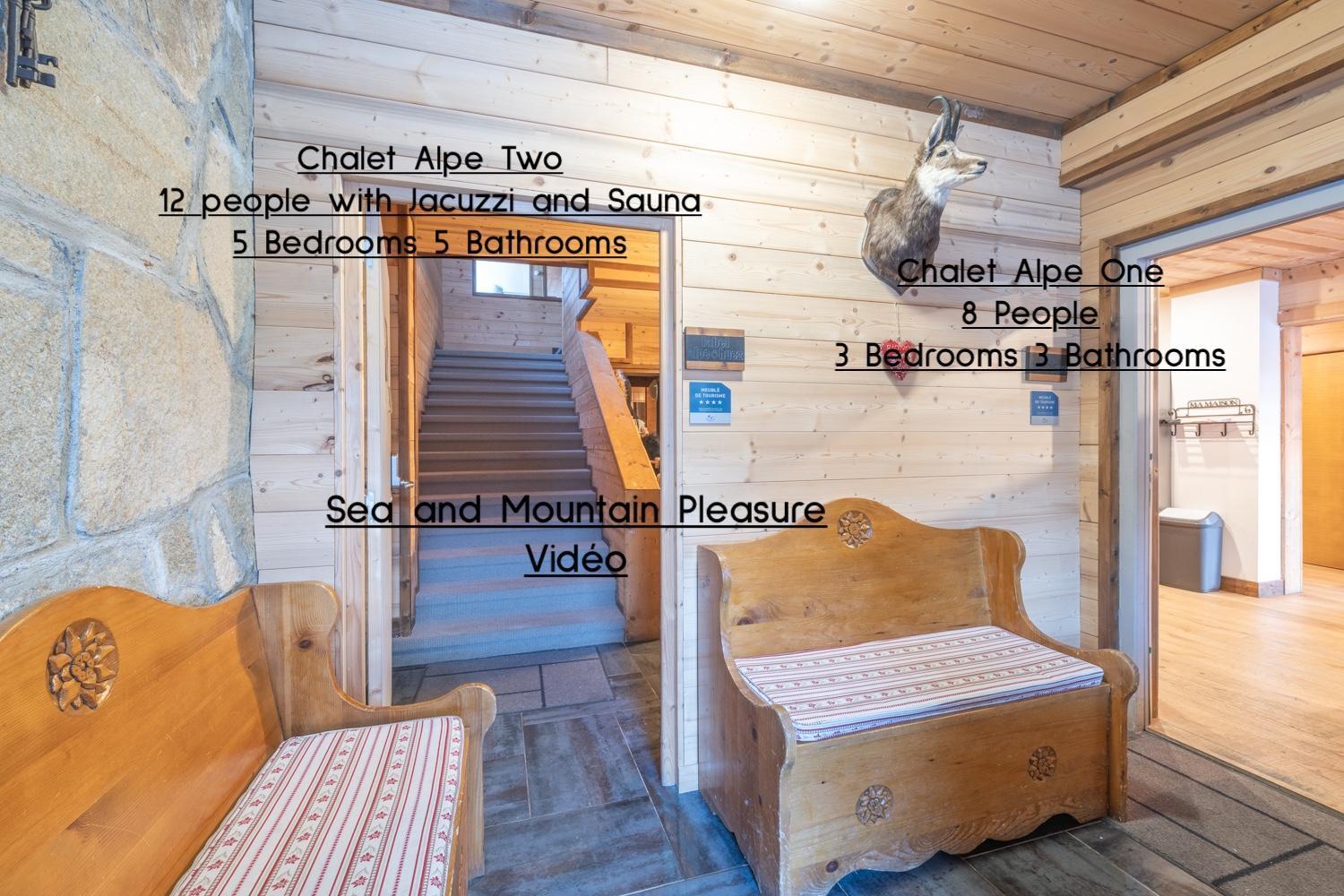 Chalet Alpe D'Huez 1850-Sea And Mountain Pleasure Avec 2 Appartements- 1 Appartement 3 Chambres 8 Couchages - 3 Salles D'Eau Et 1 Appartement 5 Chambres 12 Couchages 5 Salles D'Eau - Jacuzzi Et Sauna -Pieds Des Pistes Et Centre ภายนอก รูปภาพ